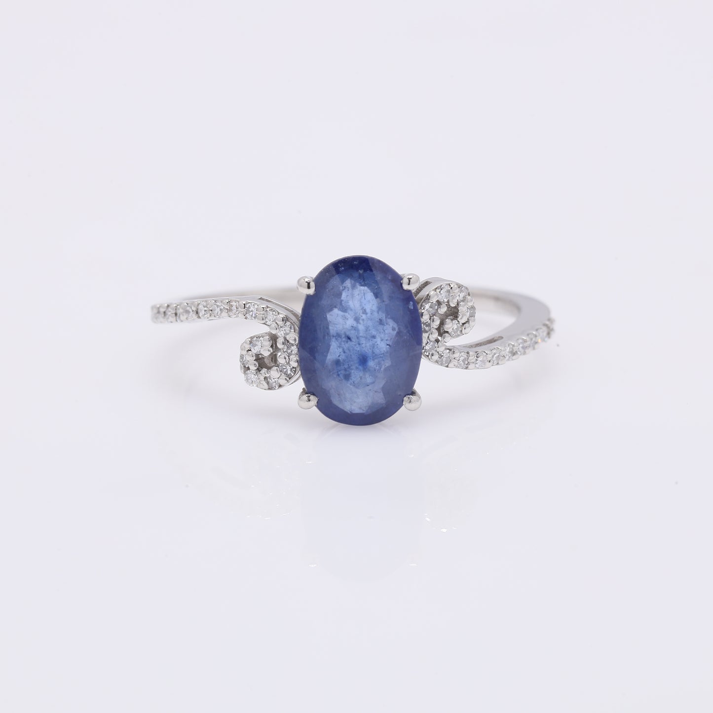 1.74 Ct Oval Mixed Cut Natural Sapphire 950 Platinum Ring