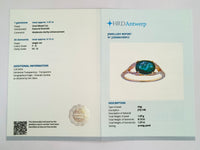1.69 Ct Oval Mixed Cut Natural Emerald 14K Gold Ring