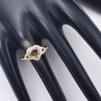 1.37 Ct Heart Mixed Cut Natural Green Sapphire 14K Gold Ring