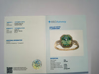 2.41 Ct Octagon Natural Eridot 14K Gold Ring
