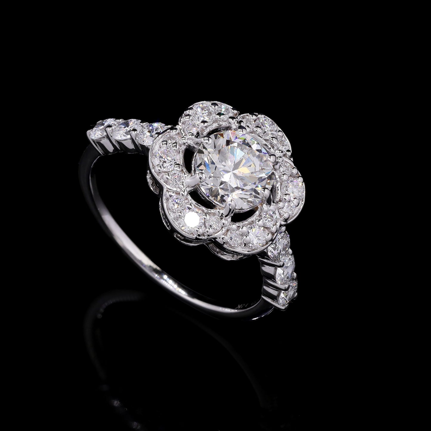 2.05 Carats Lab Grown Diamond 14K Gold Ring