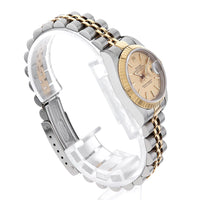 Pre-owned Rolex Datejust 69173 Champagne Bar U-number Women's