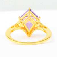 3.35 Ct Kite Amethyst 925 Sterling Silver Ring