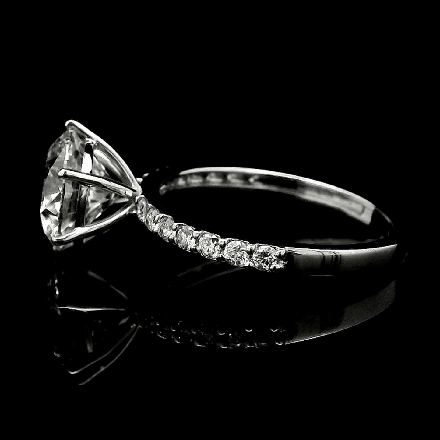 3.21 Carats Lab Grown Diamond 14K Gold Ring