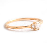 0.19 Ct Octagon Diamond 14K Gold Ring