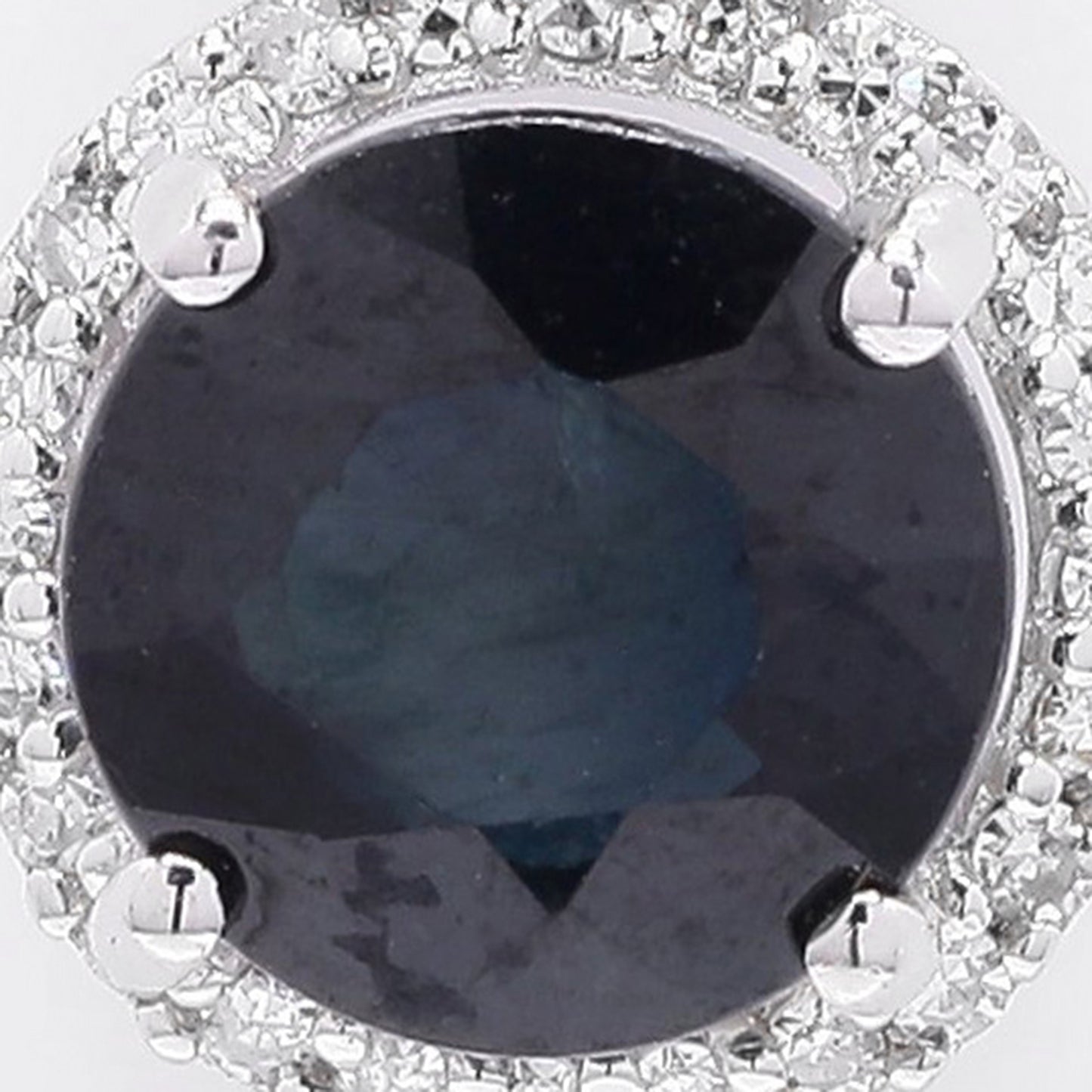 1.55 Ct Round Mixed Cut Natural Sapphire 950 Platinum Pendant
