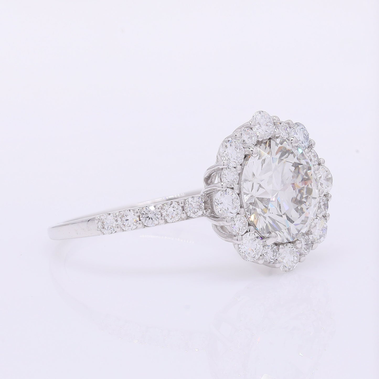 2.72 Carats Lab Grown Diamond 14K Gold Ring