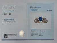 1.29 Ct Oval Natural Sapphire 14K Gold Ring