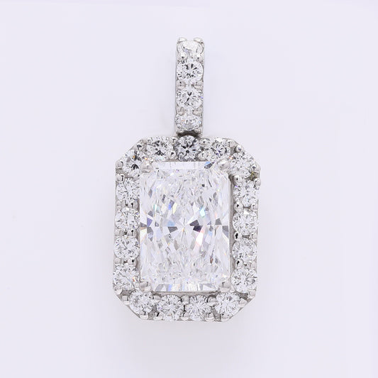 2.60 Carats Lab Grown Diamond 950 Platinum Pendant