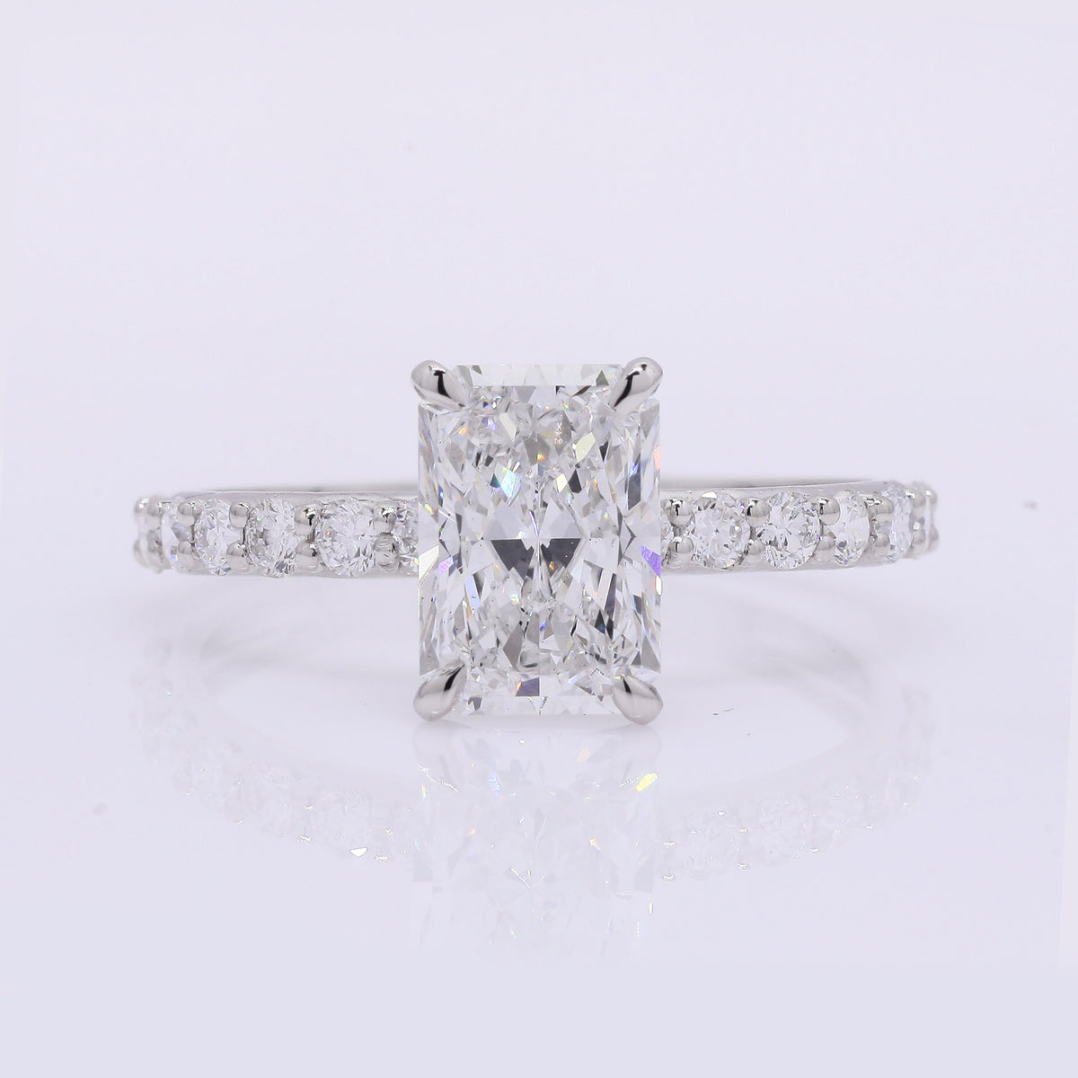 2.40 Carats Lab Grown Diamond 950 Platinum Ring