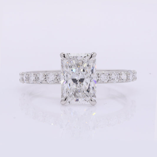 2.40 Carats Lab Grown Diamond 950 Platinum Ring