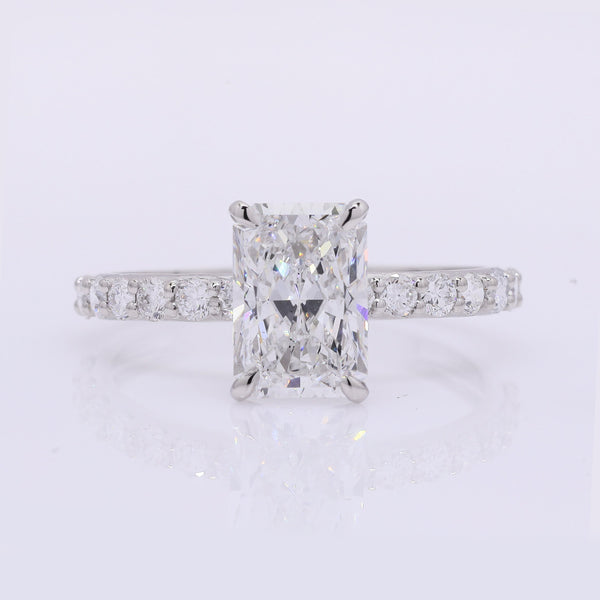 2.40 Carats Lab Grown Diamond 950 Platinum Ring