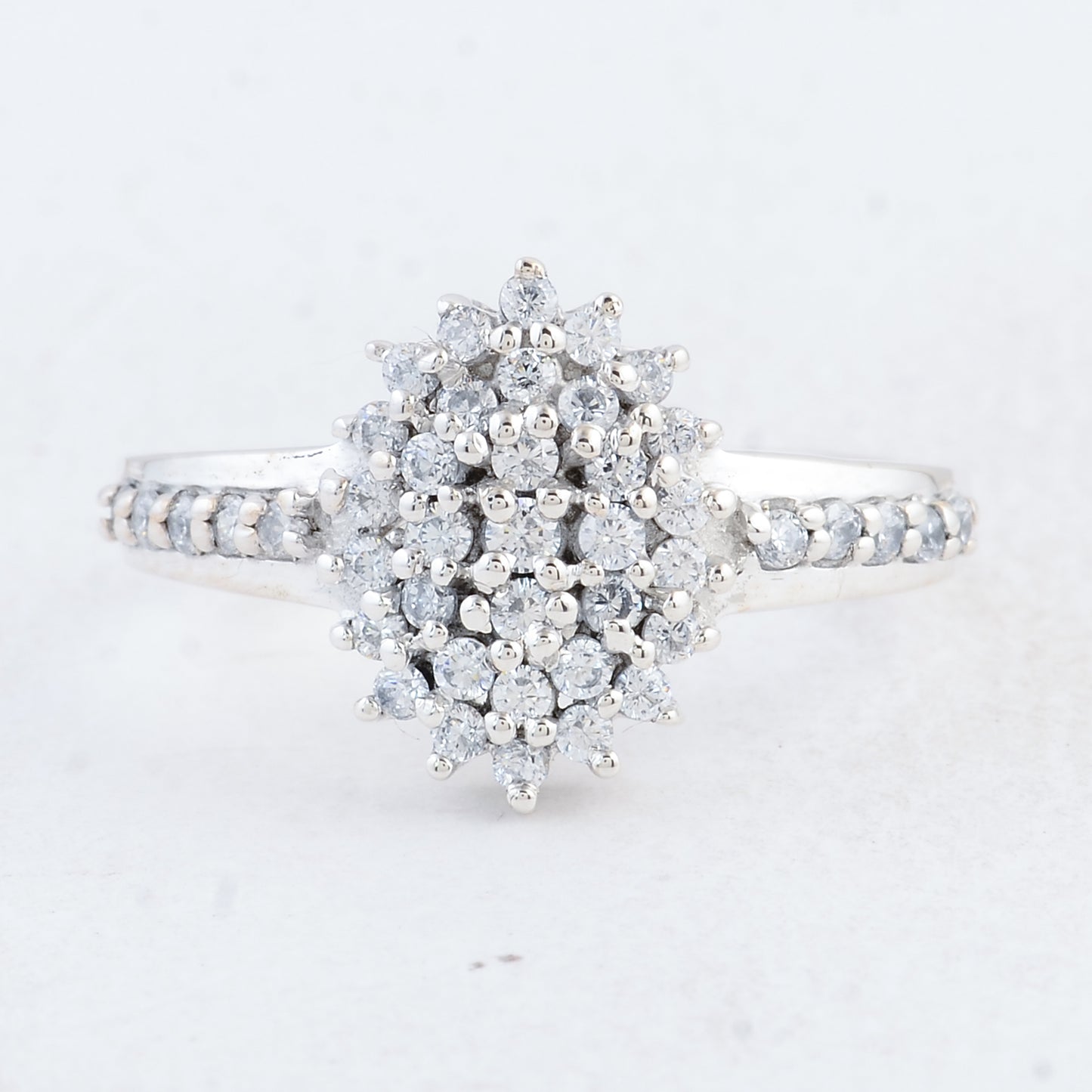 1.29 Ct Round Cubic Zirconia 925 Sterling Silver Ring