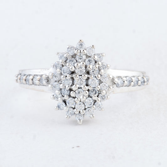 1.29 Ct Round Cubic Zirconia 925 Sterling Silver Ring