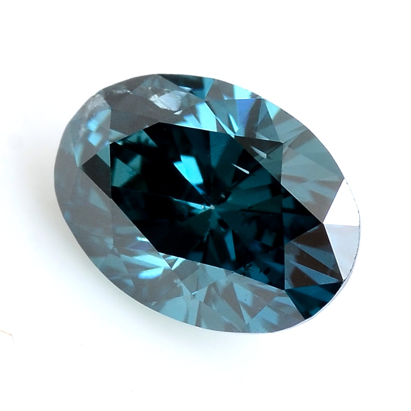 0.37 Carat Blue Diamond Oval Loose Gemstone