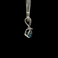 1.72 Carats Blue Lab Grown Diamond 14K Gold Pendant