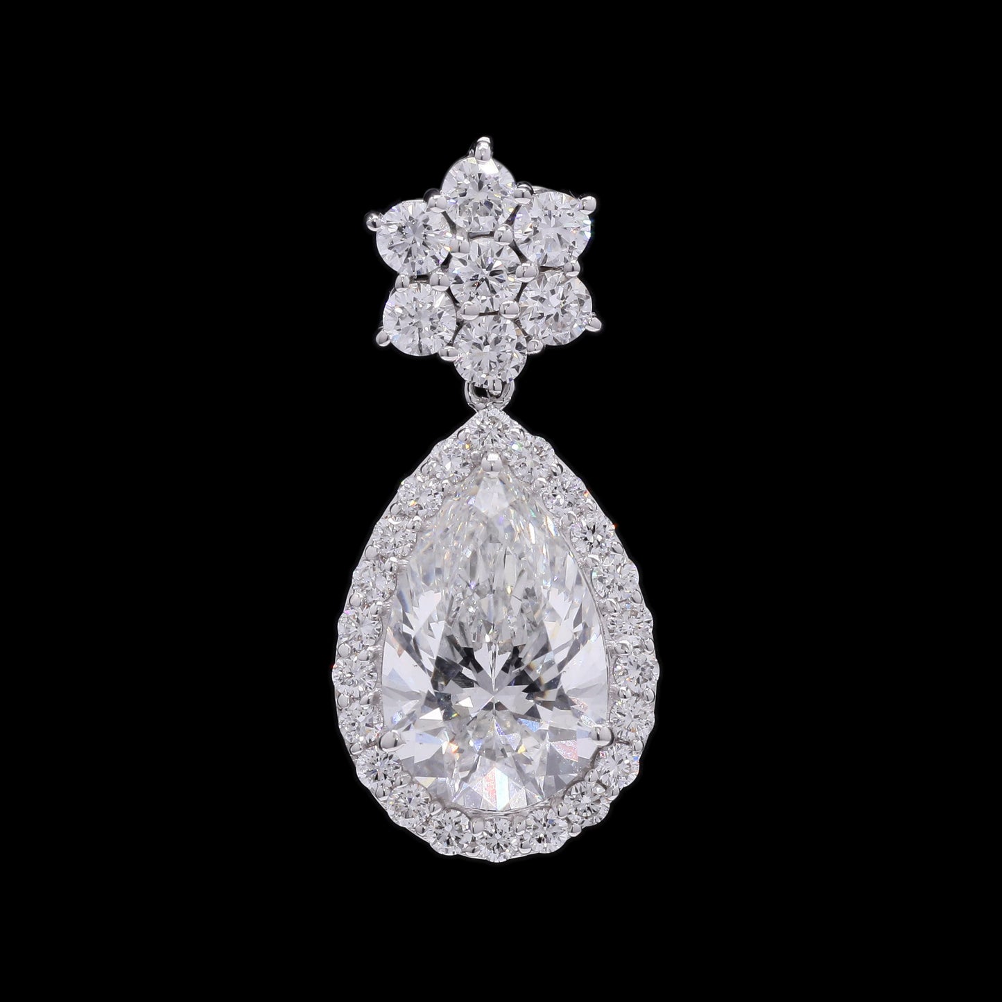 3.52 Carats Lab Grown Diamond 14K Gold Pendant
