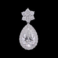 3.52 Carats Lab Grown Diamond 14K Gold Pendant