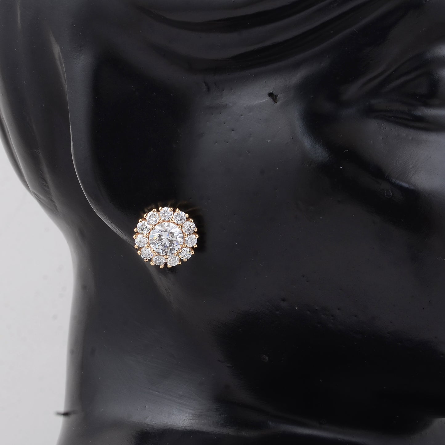 3.08 Carats Lab Grown Diamond 14K Gold Earrings