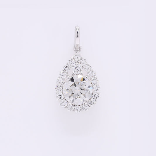 2.11 Carats Lab Grown Diamond 14K Gold Pendant