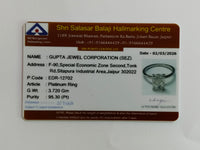 2.78 Ct Octagon Lab Grown Diamond 950 Platinum Ring