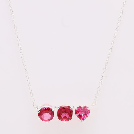 2.91 Ct Round Pink Topaz 925 Silver Pendant