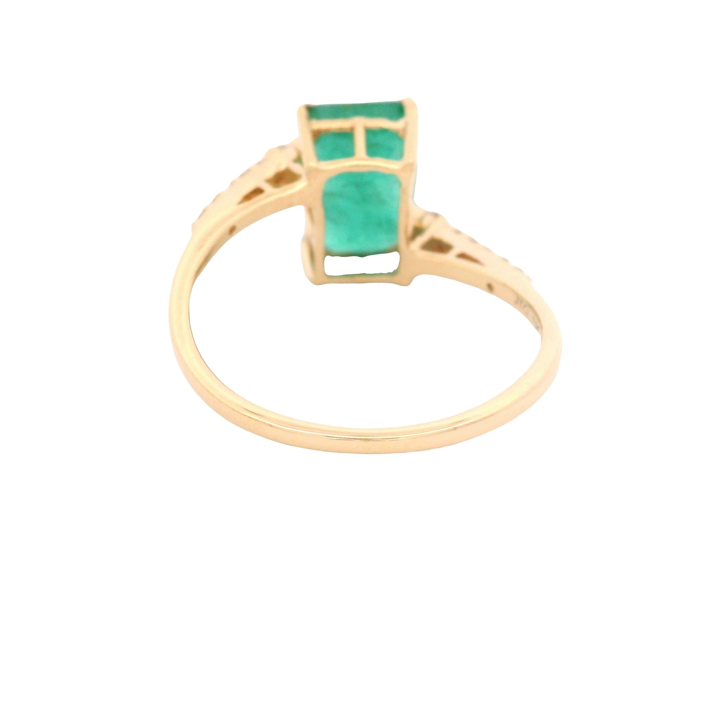 2.74 Ct Octagon Emerald 14K Gold Ring