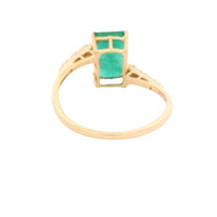 2.74 Ct Octagon Emerald 14K Gold Ring