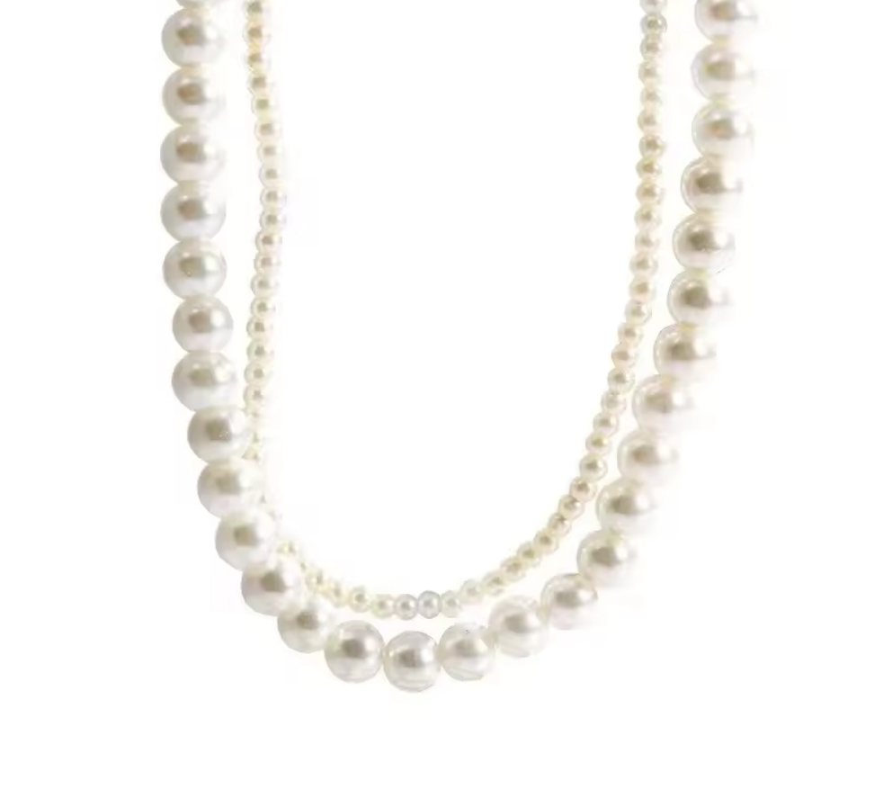 Imitation Pearl Gold Plated Brass Necklace