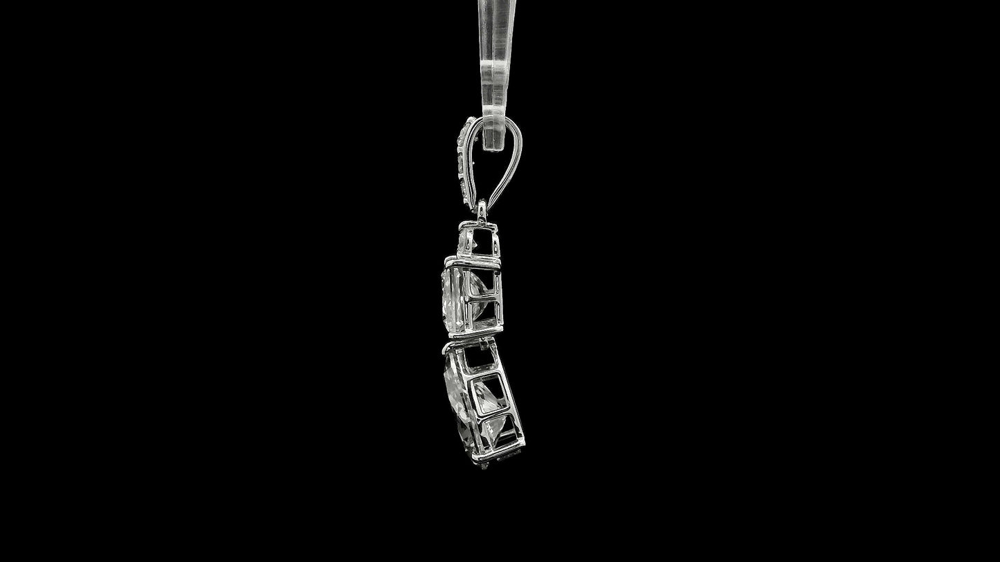 3.03 Carats Lab Grown Diamond 14K Gold Pendant