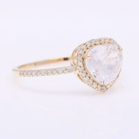 1.87 Ct Pear Mixed Cut Natural Pink Sapphire 14K Gold Ring