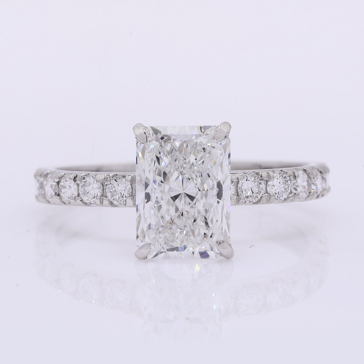 2.42 Carats Lab Grown Diamond 950 Platinum Ring
