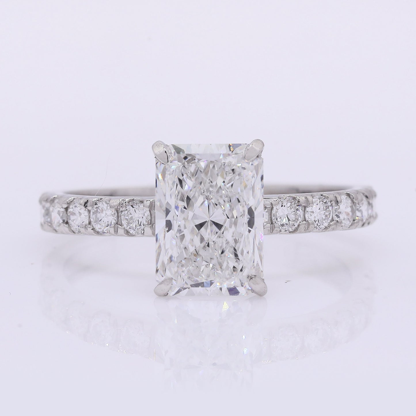 2.42 Carats Lab Grown Diamond 950 Platinum Ring