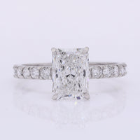 2.42 Carats Lab Grown Diamond 950 Platinum Ring