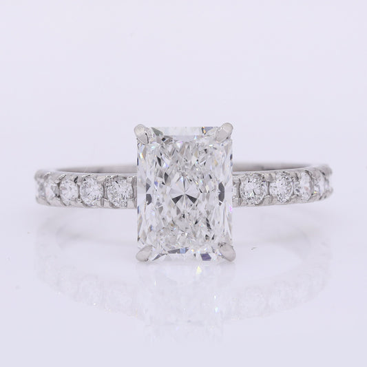 2.42 Carats Lab Grown Diamond 950 Platinum Ring