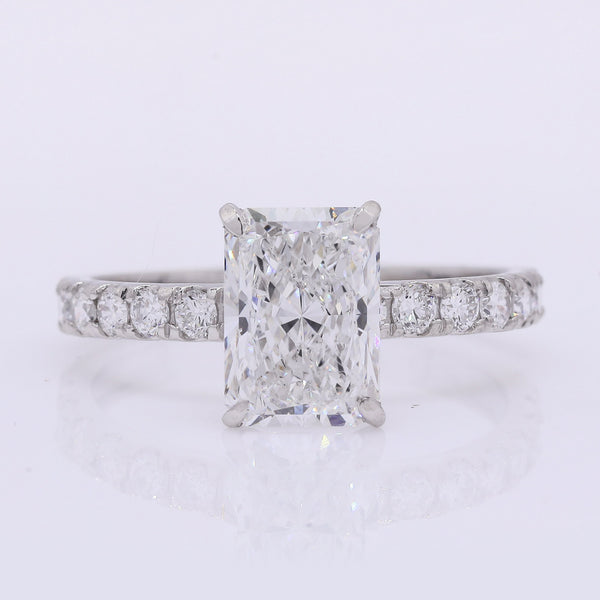 2.42 Carats Lab Grown Diamond 950 Platinum Ring
