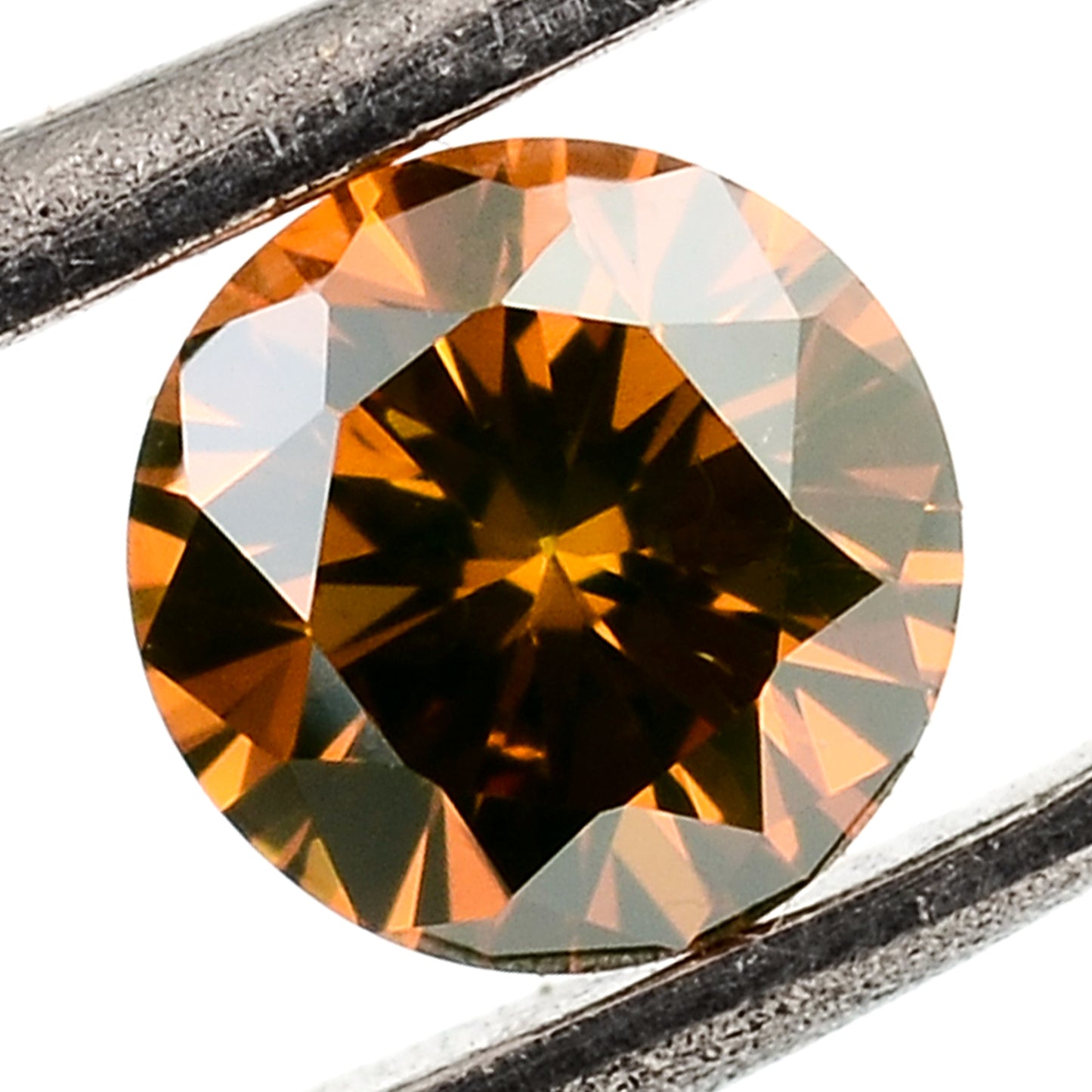 0.66 Red Diamond Round Loose Gemstone