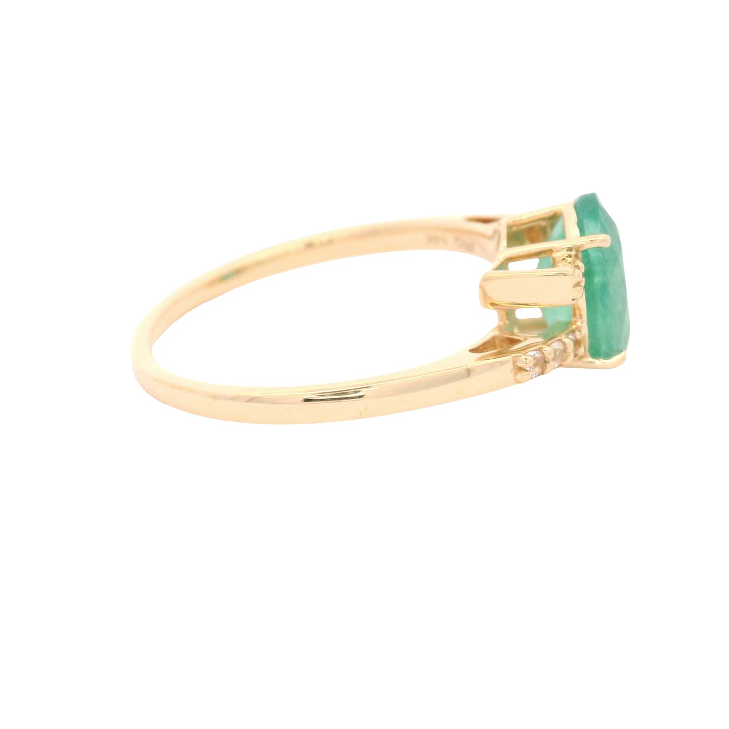 1.73 Ct Oval Emerald 14K Gold Ring