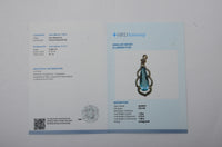 1.51 Ct Pear Mixed Cut Natural Aquamarine 14K Gold Pendant