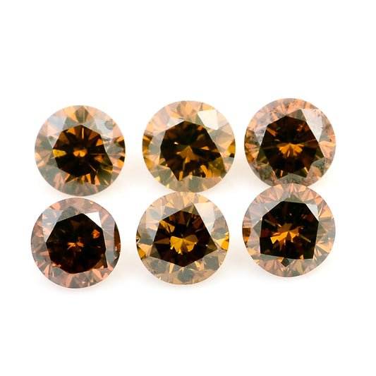 0.54 Red Diamond Round Loose Gemstone
