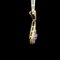 1.33 Ct Round Tanzanite 14K Gold Pendant