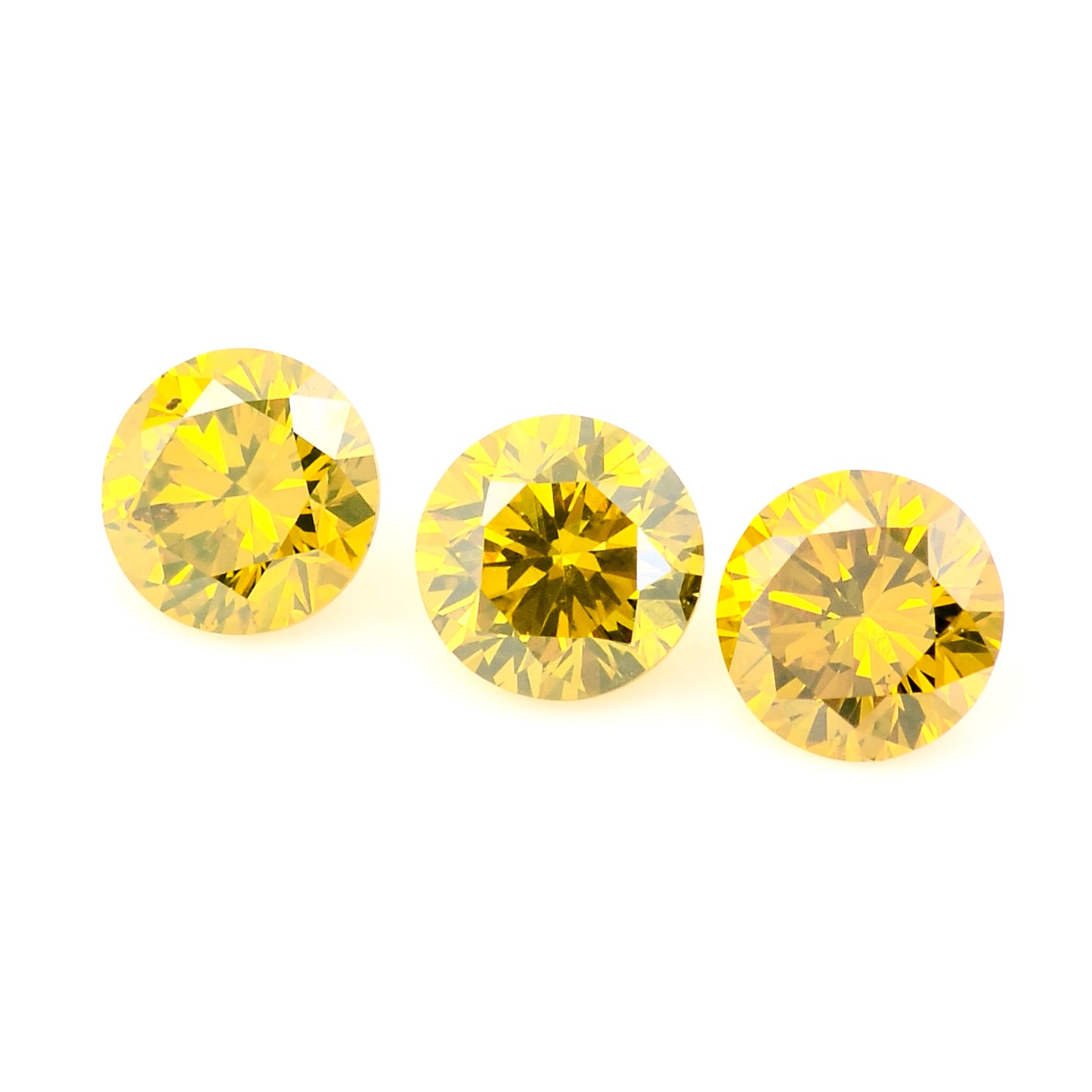 0.60 Yellow Diamond Round Loose Gemstone