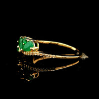 1.03 Ct Pear Emerald 14K Gold Ring