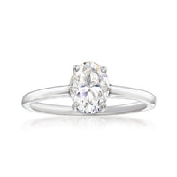 1.25 Carat Moissanite Ring in Sterling Silver. Size 5