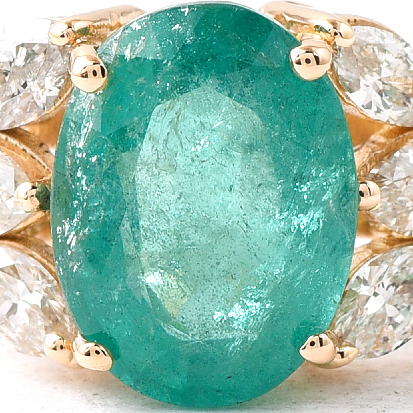 2.11 Ct Oval Emerald 14K Gold Ring