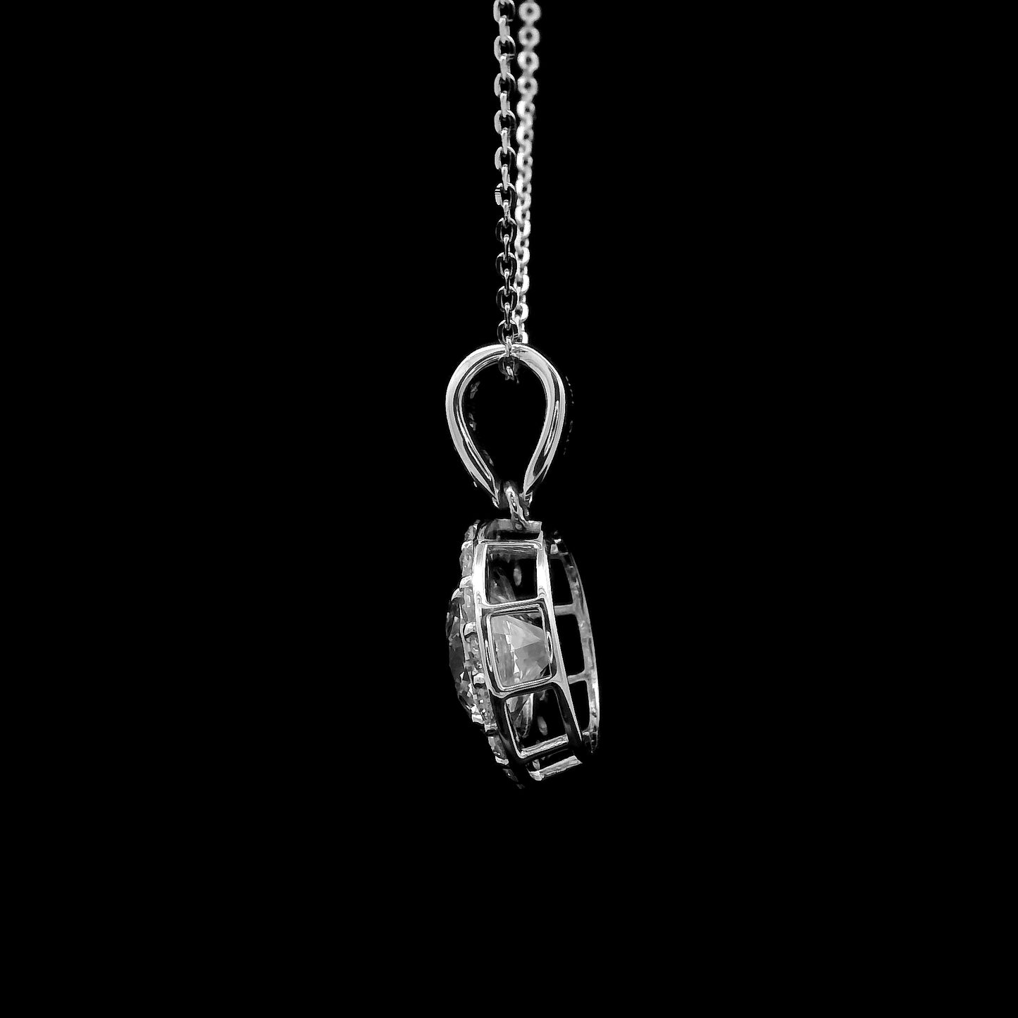 1.98 Ct Round Lab Grown Diamond 14K Gold Pendant