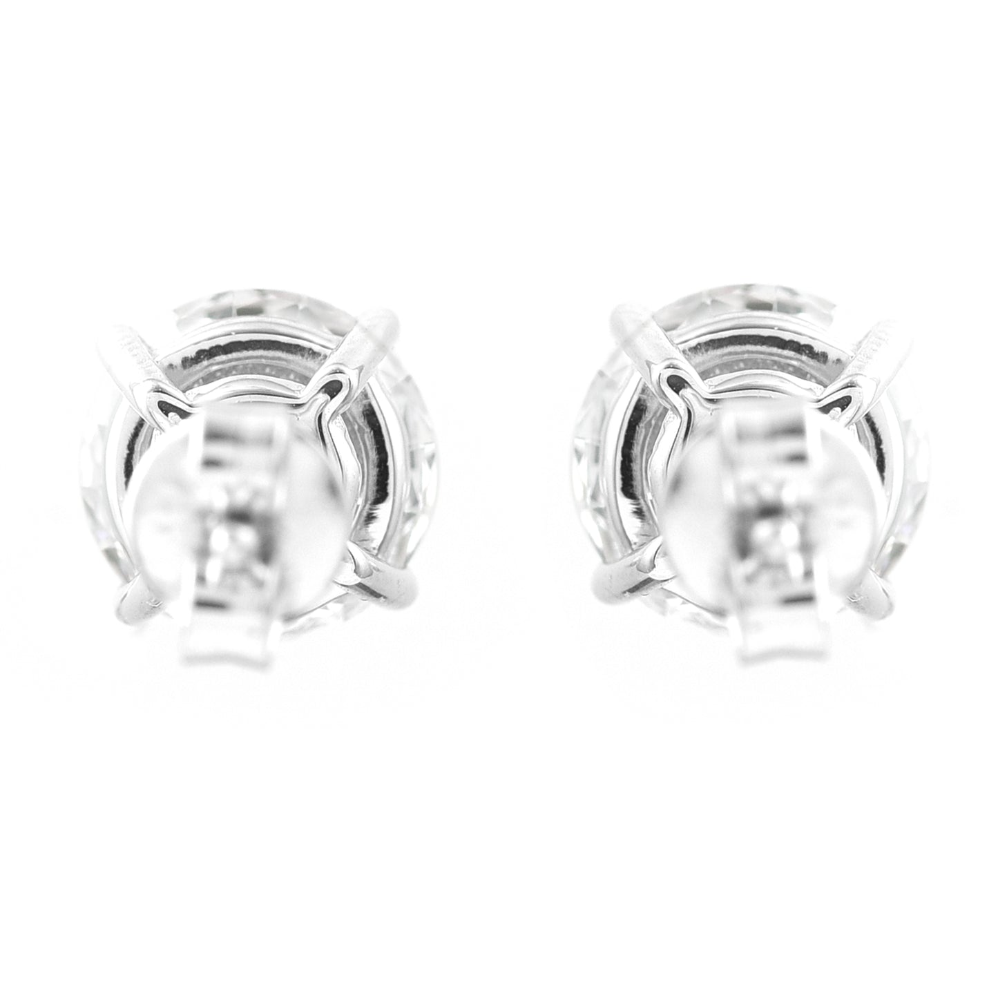 4.07 Carats Lab Grown Diamond 14K Gold Earrings