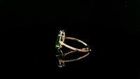2.18 Ct Oval Lab Grown Emerald 14K Gold Ring