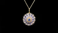 2.48 Ct Round Tanzanite 14K Gold Pendant