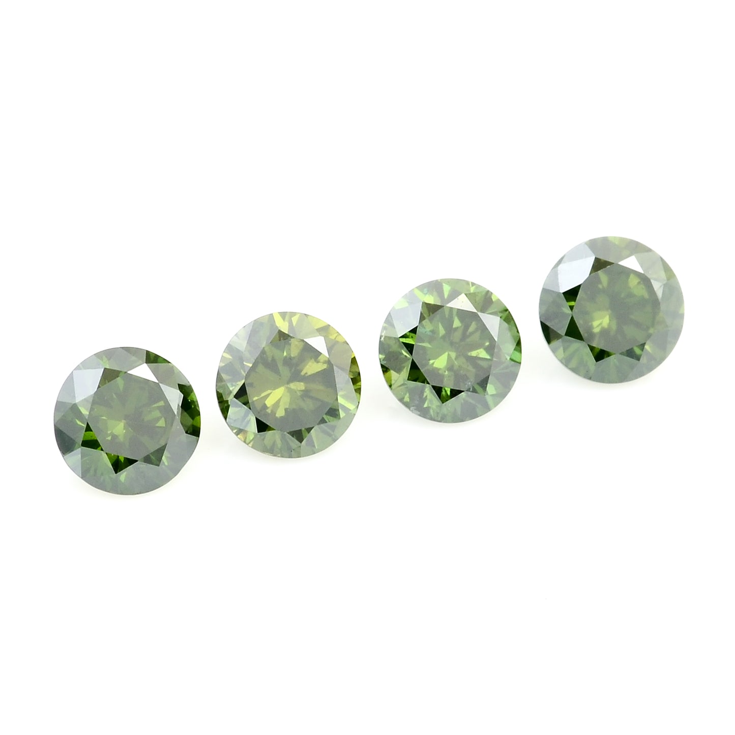 0.62 Green Diamond Round Loose Gemstone